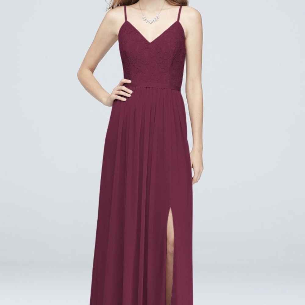 David’s Bridal Bridesmaid Dress (Wine)